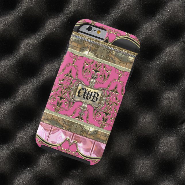 Coques Case-Mate iPhone AngelRhyse II Lark Élégant monogramme Damask (In Situ)