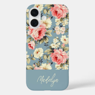 Coque Pour iPhone 16 Anglais Cottage Garden Flowers Personnalisé