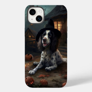 Coque Pour iPhone 14 Plus Anglais Springer espagnol Citrouille Halloween eff