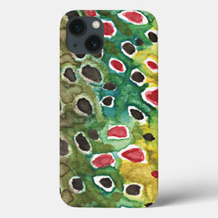 iPhone 13 Case Angler's Brown Trout Skin Fly Fishing