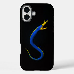 Coques iPhone 16 Plus Anguille Ruban Bleu Black 4 Luxe iPhone 16 Plus