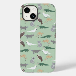 Coque Pour iPhone 14 Animaux autochtones australiens Eucalyptus Motif v