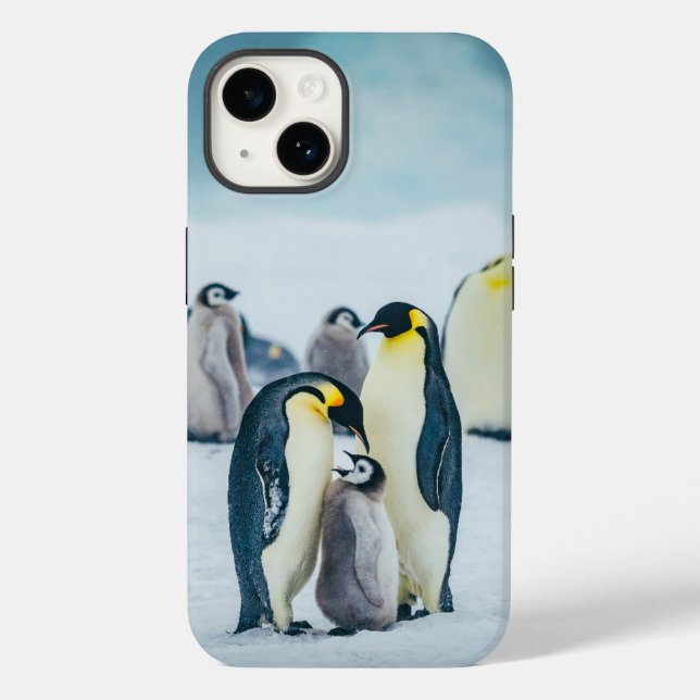 Coques Case-Mate iPhone Animaux de bébés cutest | Alimentation de pingouin (Verso)