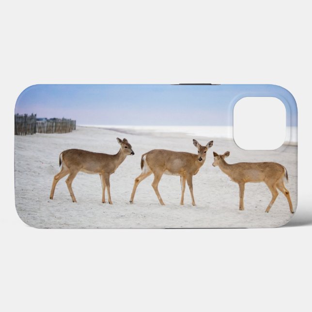 Coques Case-Mate iPhone Animaux de bébés cutest | Cerfs sur la plage (Verso (horizontal))
