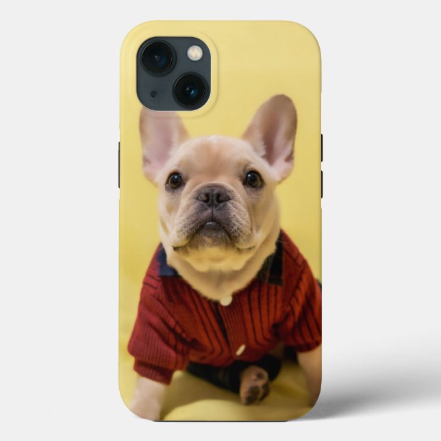 Coques Case-Mate iPhone Animaux de bébés cutest | French Bulldog habillé (Verso)