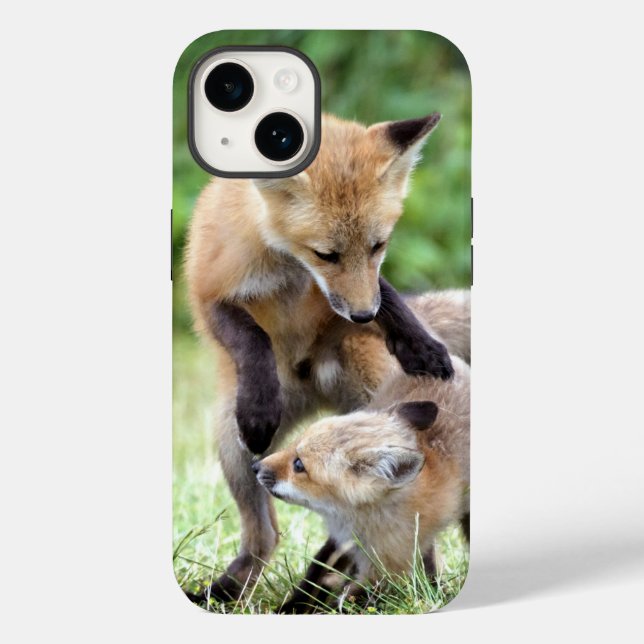 Coques Case-Mate iPhone Animaux de bébés cutest | Kit et maman Fox adorabl (Verso)