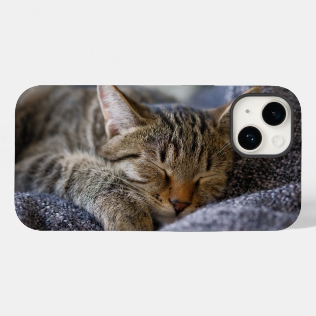 Coques Case-Mate iPhone Animaux de bébés cutest | Tabby Kitten Sommeil (Verso (horizontal))