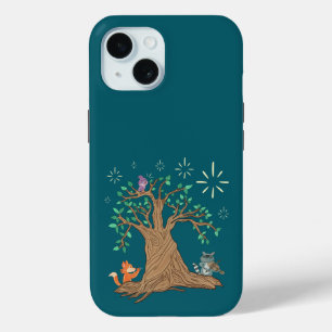 Coque Pour iPhone 15 Animaux de la forêt jouant de la musique   Art fol