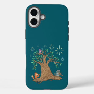 Coques iPhone 16 Plus Animaux de la forêt jouant de la musique Art fol