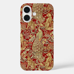 COQUE POUR iPhone 16 ANIMAUX FORESTIERS, FOX, PEACOCK, LIT EN FLORAL RO