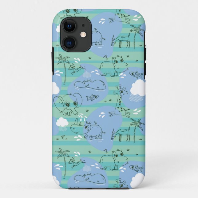 Coques Case-Mate iPhone Animaux mignons jouant avec de l'eau 3 (Dos)