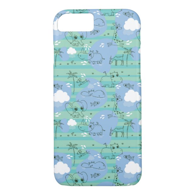 Coques Case-Mate iPhone Animaux mignons jouant avec de l'eau 3 (Dos)