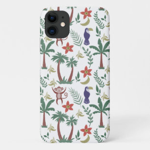 Case-Mate iPhone Case Animaux tropicaux sans soudure motif macaw et sing