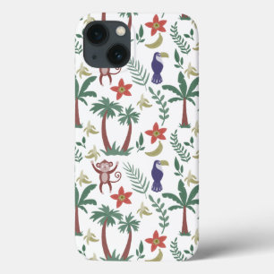 Case-Mate iPhone Case Animaux tropicaux sans soudure motif macaw et sing