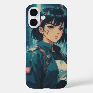 Coque Pour iPhone 16 Anime Cyperpunk Girl