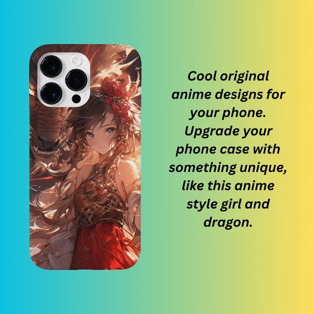 Coques Case-Mate iPhone Anime fille et dragon (Créateur téléchargé)