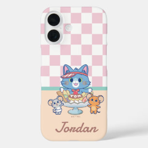 Coque Pour iPhone 16 Anime Tom, Jerry et Tuffy Dessert Parlor