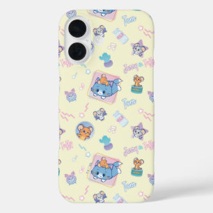Coque Pour iPhone 16 Anime Tom, Jerry et Tuffy Playtime Motif