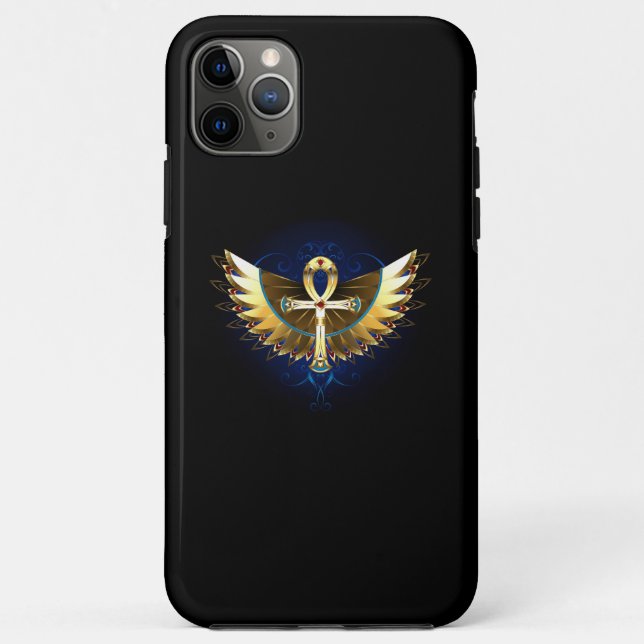 Coques Case-Mate iPhone Ankh or avec ailes (Dos)