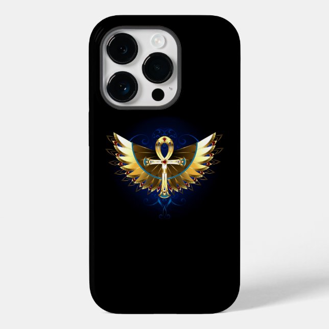 Coques Case-Mate iPhone Ankh or avec ailes (Verso)