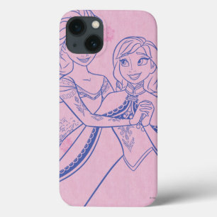 Etui iPhone 13 Anna et Elsa   J'aime ma soeur