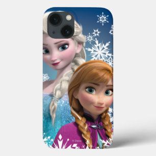 Etui iPhone 13 Anna et Elsa   Les flocons de neige