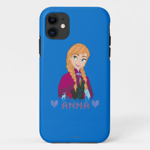 Coque iPhone 11 Anna Portrait avec nom