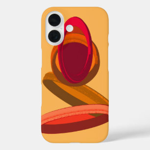 Coque Pour iPhone 16 Anneaux triples abstraits chauds • Minimaliste mod