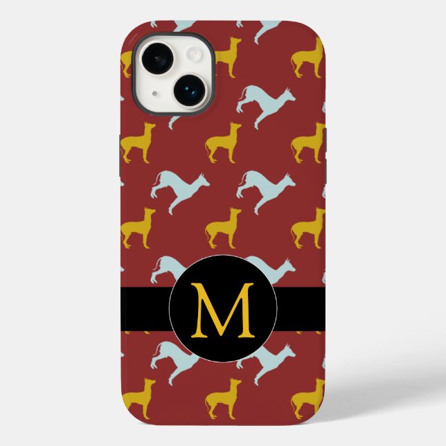 Coques Case-Mate iPhone Année du chien Zodiac Anniversaire Monogramme iPC (Verso)