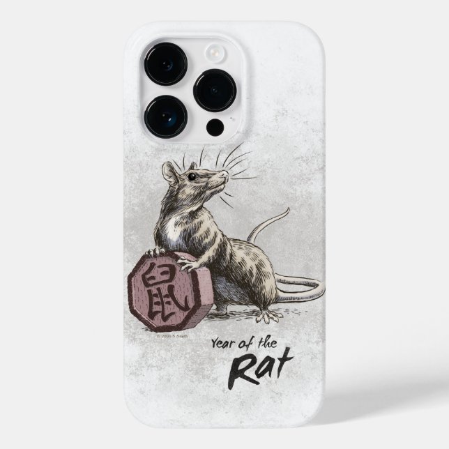 Coques Case-Mate iPhone Année du Rat chinois Zodiac Art (Verso)
