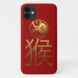 Etui iPhone Case-Mate Année du singe 2016 avec effet gaufré or -1-