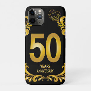 Case-Mate iPhone Case Anniversaire de la Parties scintillant d'or de 50 