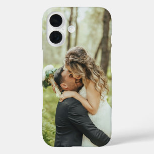 Coque Pour iPhone 16 Anniversaire du Mariage photo personnalisé