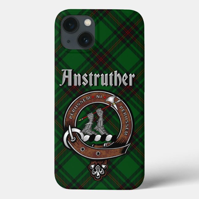 Coques Case-Mate iPhone Anstruther Clan Badge & Tartan Phone Case (Verso)