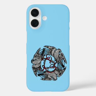 Coque Pour iPhone 16 Antique Bookplate Trois Hawks William de Morgan