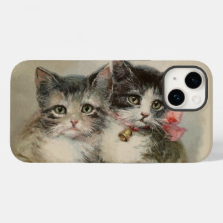 Coque Pour iPhone 14 Antique chat vintage chatons chatons arc coquette