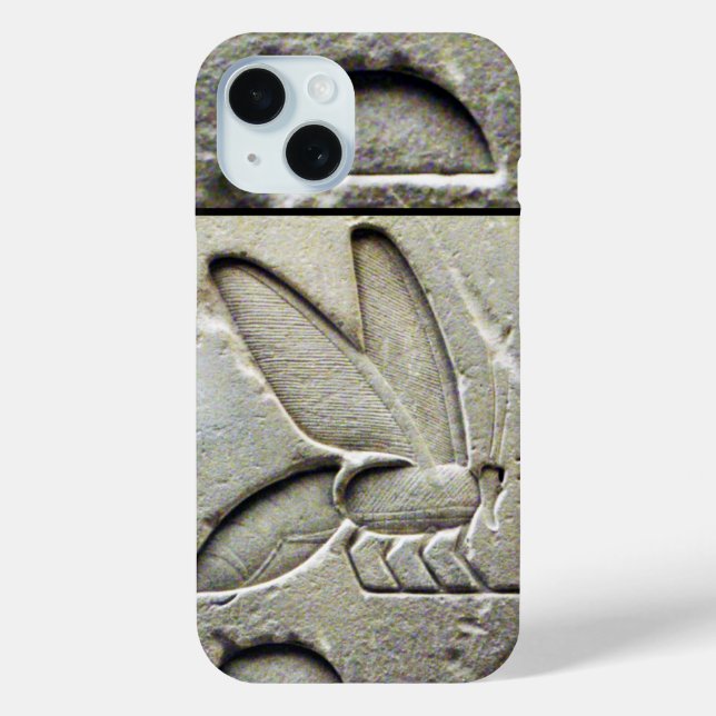 Coques Case-Mate iPhone ANTIQUE EGYPTIENNE HONEY BEE BEEKEEPER noir blanc (Verso)
