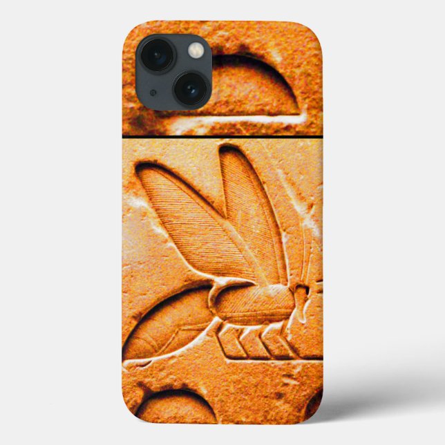 Coques Case-Mate iPhone ANTIQUE EGYPTIENNE HONEY BEE BEEKEEPER Orange Jaun (Verso)