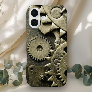 Coques iPhone 16 Antique engrenages mécaniques Manly