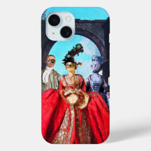 COQUE POUR iPhone 15 ANTIQUE ITALIENNE PUPPETS ET MASQUES MASQUERADE PA