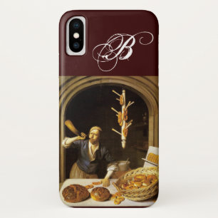 Case-Mate iPhone CASE ANTIQUE OVEN BAKER, BAKERY PAIN SHOP MONOGRAMME