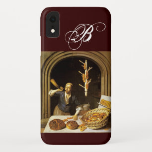 COQUE POUR iPhone XR ANTIQUE OVEN BAKER, BAKERY PAIN SHOP MONOGRAMME