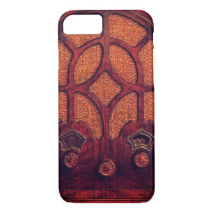 Case-Mate iPhone Case Antique radio bois art déco cathédrale brun