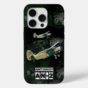 Coque iPhone 15 Pro Antonov AN2 Russe Dossier de téléphone d'aéronef