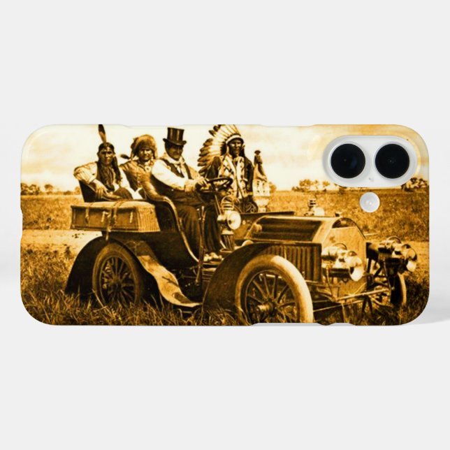 COQUES Case-Mate iPhone APACHES ET GERONIMO CONDUISANT UNE VOITURE À MOTEU (Verso (horizontal))