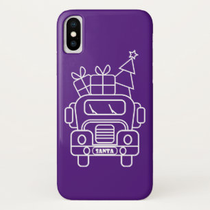 Case-Mate iPhone Case Aperçu camion de Noël Père Noël voiture vue avant