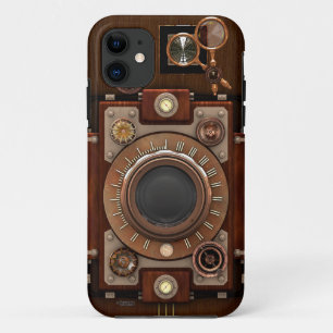 Coque iPhone 11 Appareil-photo de cru de Steampunk