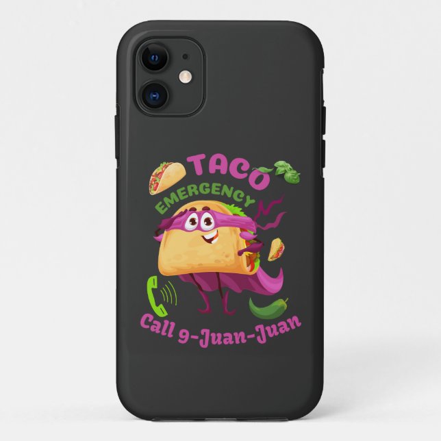 Coques Case-Mate iPhone Appel d'urgence Taco 9 Juan Juan Mexicain (Dos)
