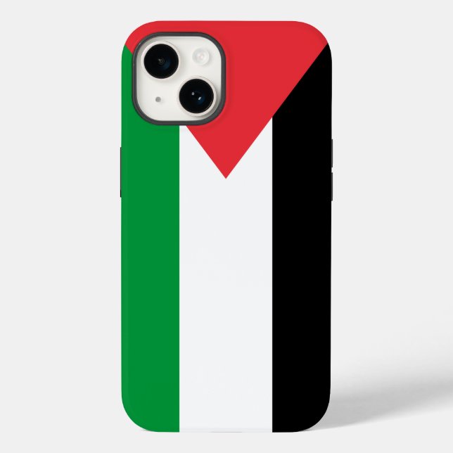 Coques Case-Mate iPhone Apple 14 Coque-Mate, drapeau palestinien (Verso)