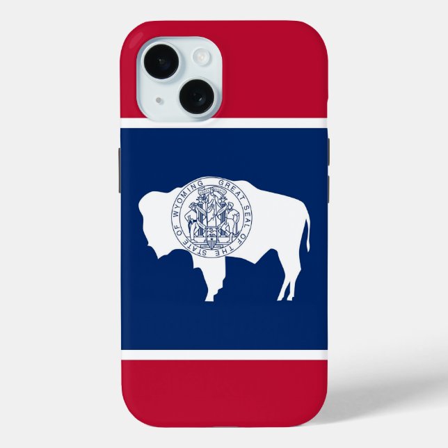 Coques Case-Mate iPhone Apple iPhone 15 Case-Mate, Wyoming  flag (Verso)